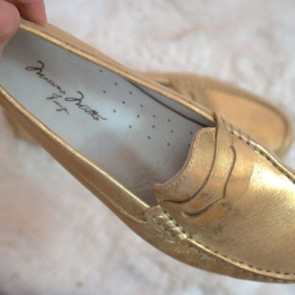 Massimo Matteo Firenze Penny Gold Driving Loafer - Picture 5 of 6